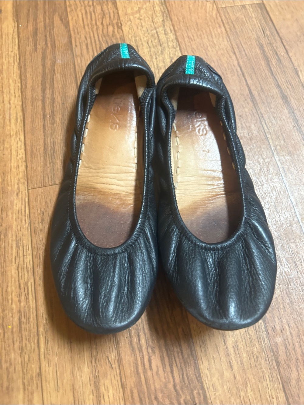 Tieks Black Leather Ballet Flats